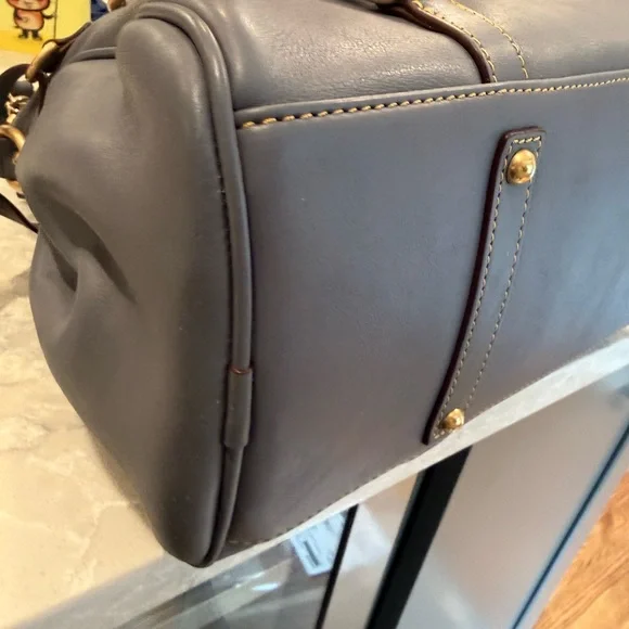 Dooney & Bourke large steel blue Florentine satchel - Picture 11 of 13